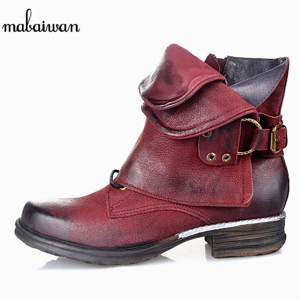 mabaiwan genuine leather women ankle boots side zipper flat shoes woman flat booties autumn botas militares riding botines mujer, Black
mabaiwan genuine leather women ankle boots side zipper flat shoes woman flat booties autumn botas militares riding botines mujer, Black