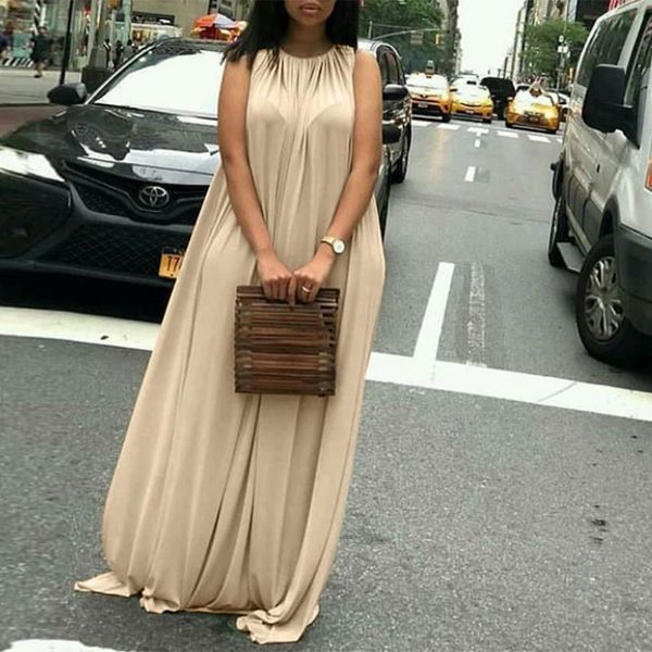 zanzea 2021 women's summer beach maxi dress bohemian sleeveless sundress casual solid vestidos female lace up robe plus size 5xl, Black;gray
zanzea 2021 women's summer beach maxi dress bohemian sleeveless sundress casual solid vestidos female lace up robe plus size 5xl, Black;gray