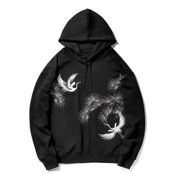 2021 new hip hop streetwear embroidery crane hooded pullover mens autumn winter cotton harajuku hoodie swatshirt loose 5cnm, Black
2021 new hip hop streetwear embroidery crane hooded pullover mens autumn winter cotton harajuku hoodie swatshirt loose 5cnm, Black