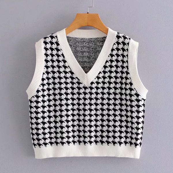 2021 new arrival autumn winter women plaid pullovers warm sleeveless v-neck vintage lady sweater vest g5dx, Black;white
2021 new arrival autumn winter women plaid pullovers warm sleeveless v-neck vintage lady sweater vest g5dx, Black;white