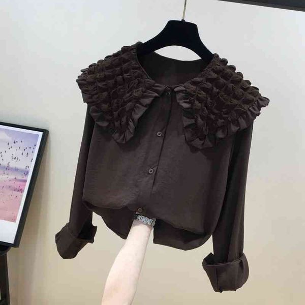 elegant gentle doll collar shirt three-dimensional dot design ins fashion single breast versatile female blouse tide, White
elegant gentle doll collar shirt three-dimensional dot design ins fashion single breast versatile female blouse tide, White