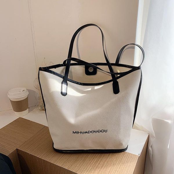 women's shoulder bag fashionable versatile portable canvas bag 2020 new large capacity bucket for women, shopping
women's shoulder bag fashionable versatile portable canvas bag 2020 new large capacity bucket for women, shopping