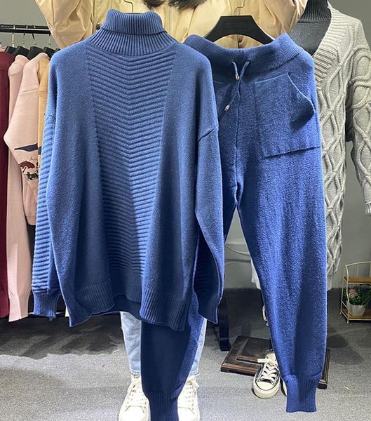 cbafu winter turtleneck knitted sweater women pullovers pockets wide legs pants 2 piece set loose tracksuit female outfits m1091, Gray
cbafu winter turtleneck knitted sweater women pullovers pockets wide legs pants 2 piece set loose tracksuit female outfits m1091, Gray