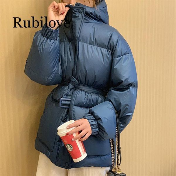 three color solid women parka hooded zipper single breasted coat winter thick korean fashion sashes jacket short, Black
three color solid women parka hooded zipper single breasted coat winter thick korean fashion sashes jacket short, Black