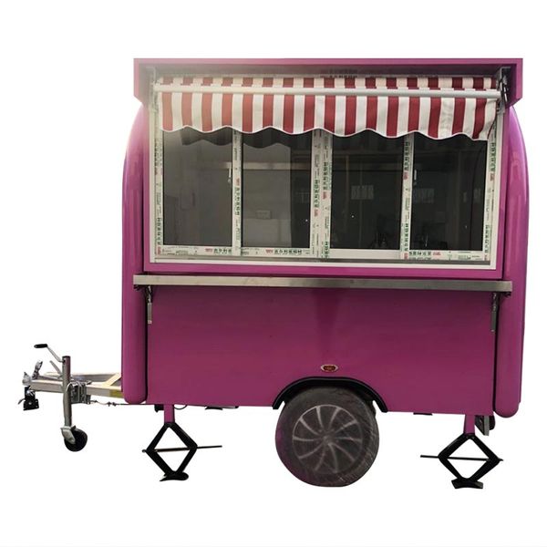 pink food truck concession food trailer