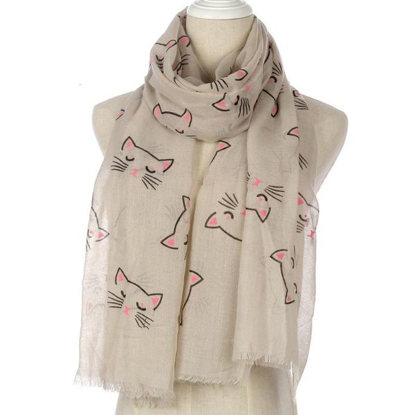 scarves women girls cat printed voile shawl wrap hijab scarf female ladies clothing accessories, Blue;gray
scarves women girls cat printed voile shawl wrap hijab scarf female ladies clothing accessories, Blue;gray