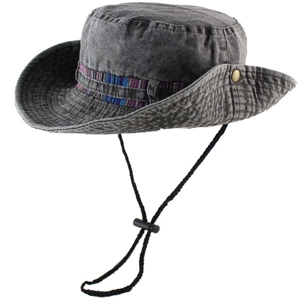 100% cotton sun hat bucket summer men women fishing boonie uv protection outdoor beach cap packable denim adjustable washed y200714, Blue;gray
100% cotton sun hat bucket summer men women fishing boonie uv protection outdoor beach cap packable denim adjustable washed y200714, Blue;gray