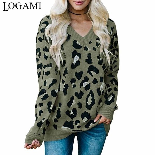 logami v neck leopard women knitted sweater long sleeve pullover and sweater women's autumn winter jumper y200720, White;black
logami v neck leopard women knitted sweater long sleeve pullover and sweater women's autumn winter jumper y200720, White;black