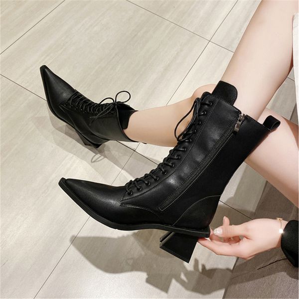 new 2021 female winter pointed to her seven in leather high-fashion heels zip boots lace up stilettos 35-40 061o, Black
new 2021 female winter pointed to her seven in leather high-fashion heels zip boots lace up stilettos 35-40 061o, Black