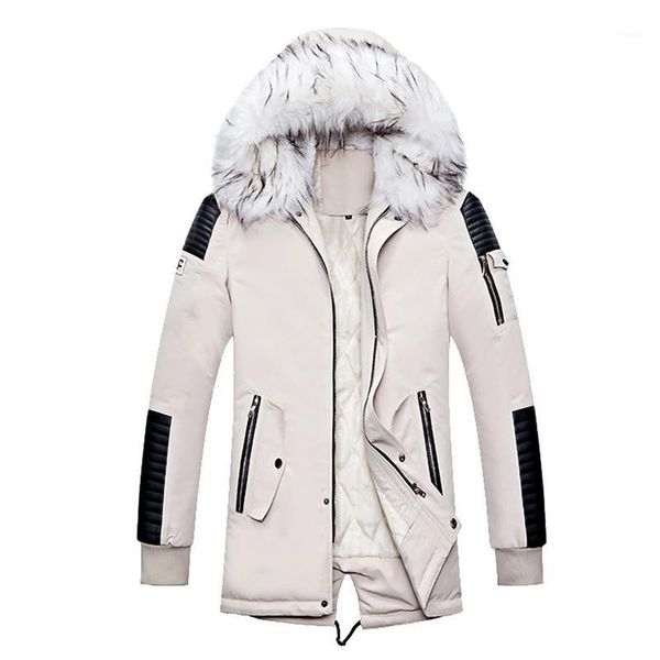 men's down & parkas nice winter faux fur collar long thick cotton jacket coat men hooded pockets outwear waterproof parka1, Black
men's down & parkas nice winter faux fur collar long thick cotton jacket coat men hooded pockets outwear waterproof parka1, Black