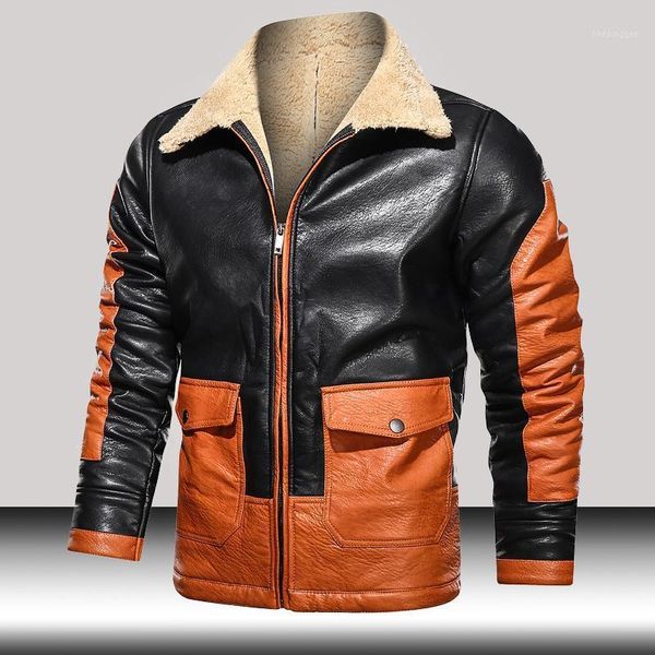 men's fur & faux leather jacket men winter coats 2021 retro pu jackets plush multi-pocket coat fashion lapel mens overcoats1, Black
men's fur & faux leather jacket men winter coats 2021 retro pu jackets plush multi-pocket coat fashion lapel mens overcoats1, Black