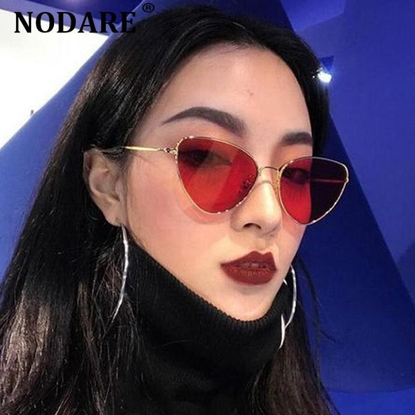sunglasses nodare 2021 women cat eye cute brand designer glasses summer retro small frame black red cateye sun, White;black
sunglasses nodare 2021 women cat eye cute brand designer glasses summer retro small frame black red cateye sun, White;black