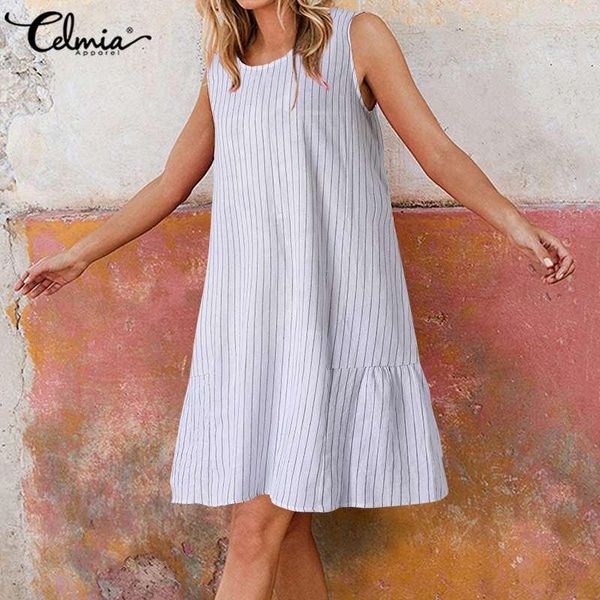 casual dresses women's knee-length dress celmia sleeveless o-neck ladies striped sundress loose beach plus size 5xl, Black;gray
casual dresses women's knee-length dress celmia sleeveless o-neck ladies striped sundress loose beach plus size 5xl, Black;gray