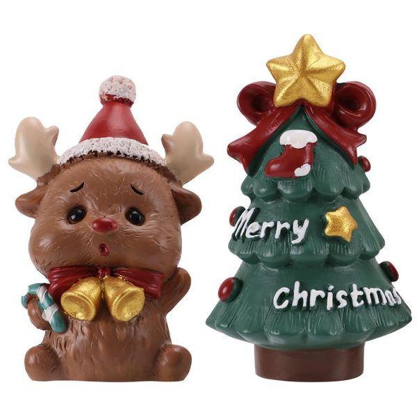 decorative objects & figurines 2pcs christmas resin ornaments miniature santa claus elk tree snowman deskfor party
decorative objects & figurines 2pcs christmas resin ornaments miniature santa claus elk tree snowman deskfor party