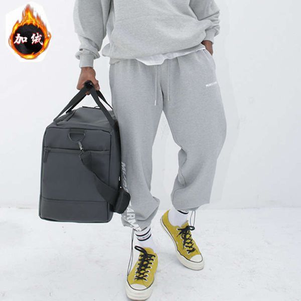 street fashion autumn and winter new fleece men's straight tube drawstring bottom knitted sports fitness warm pants, Gray
street fashion autumn and winter new fleece men's straight tube drawstring bottom knitted sports fitness warm pants, Gray