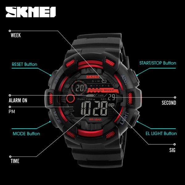 skmei 1243 japan battery 2time digital watch led 12/24 hour clocks electronic watch week 50m waterproof alarm relogio masculino, Silver
skmei 1243 japan battery 2time digital watch led 12/24 hour clocks electronic watch week 50m waterproof alarm relogio masculino, Silver