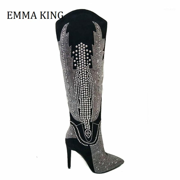 autumn winter women studded rhinestone knee high boots pointed toe bling crystal long boot high stilletto heels boots mujer1, Black
autumn winter women studded rhinestone knee high boots pointed toe bling crystal long boot high stilletto heels boots mujer1, Black