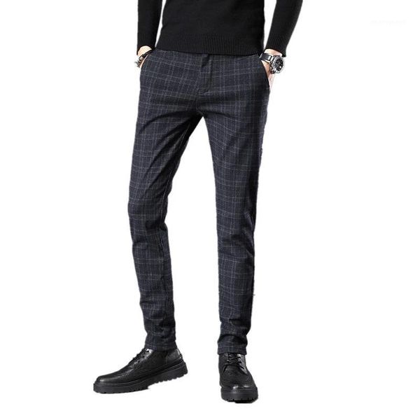 men's pants 2021 spring autumn plaid men fashion slim stretch trouser korean business casual pentalon homme1, Black
men's pants 2021 spring autumn plaid men fashion slim stretch trouser korean business casual pentalon homme1, Black