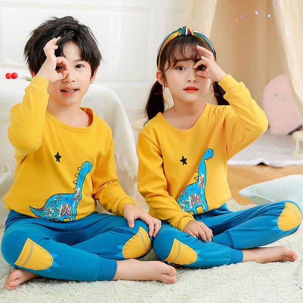 children's underwear new autumn clothing winter set men's and women's cotton round neck home pajamas, Blue;red
children's underwear new autumn clothing winter set men's and women's cotton round neck home pajamas, Blue;red