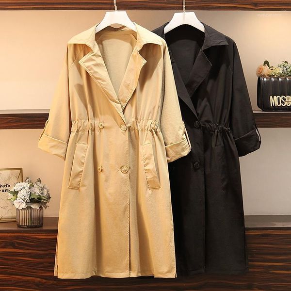 women's trench coats autumn large size women's loose waist windbreaker jacket fashion temperament jacket1, Tan;black
women's trench coats autumn large size women's loose waist windbreaker jacket fashion temperament jacket1, Tan;black