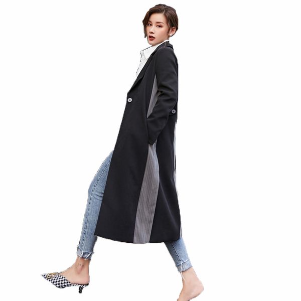 lanmrem mid length color contrast stripe small spring and autumn 2019 new splicing windbreaker coat female jacket wo176 1028, Tan;black
lanmrem mid length color contrast stripe small spring and autumn 2019 new splicing windbreaker coat female jacket wo176 1028, Tan;black