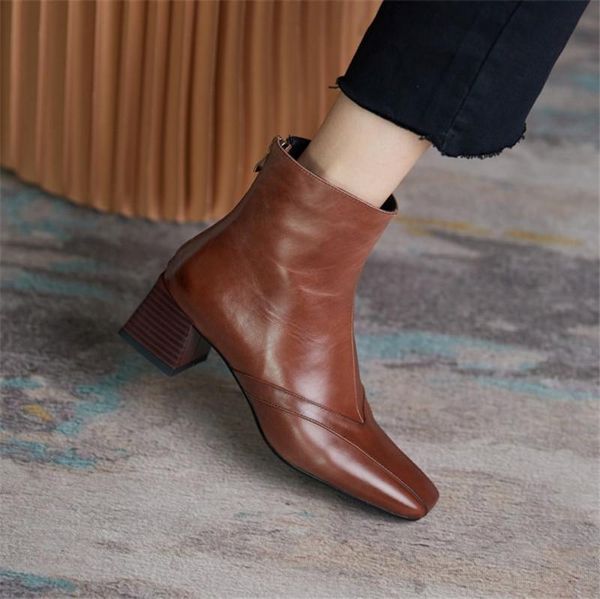 boots winter women cow leather fashion casual short square toe chunky heel zipper simplicity solid color plush shoes, Black
boots winter women cow leather fashion casual short square toe chunky heel zipper simplicity solid color plush shoes, Black