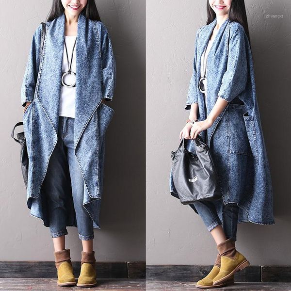 2019 female autumn plus size with large pocket outerwear batwing sleeve 100% cotton denim cardigan1, Tan;black
2019 female autumn plus size with large pocket outerwear batwing sleeve 100% cotton denim cardigan1, Tan;black