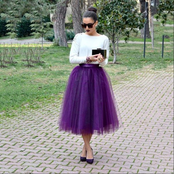 modest lady tulle skirt ribbon elastic waist custom made midi length purple tulle skirts mid calf skirt for lady women clothing, Black
modest lady tulle skirt ribbon elastic waist custom made midi length purple tulle skirts mid calf skirt for lady women clothing, Black