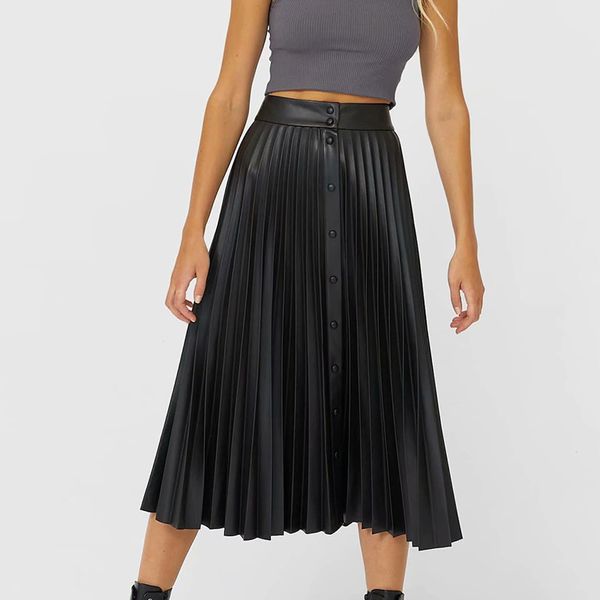 2021 new arrival spring autumn women pleated faux leather black ladies office elegant girls skirts 5hd4
2021 new arrival spring autumn women pleated faux leather black ladies office elegant girls skirts 5hd4