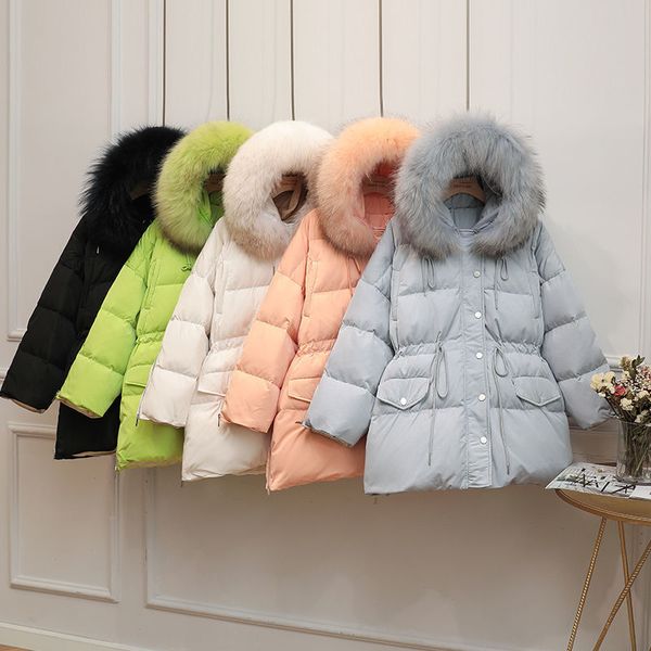 thick raccoon parkas large hooded natural women's down winter duck janveny jacket coat outwear fur female women dlvot, Black
thick raccoon parkas large hooded natural women's down winter duck janveny jacket coat outwear fur female women dlvot, Black