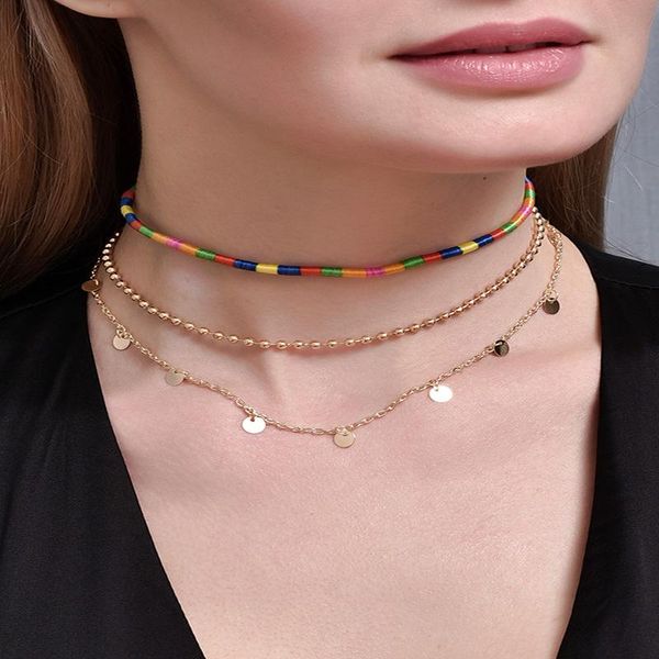 alyxuy multilayer colorful weave cute tiny round bead wafer choker necklace sequins trendy necklace women girls jewelry gift, Golden;silver
alyxuy multilayer colorful weave cute tiny round bead wafer choker necklace sequins trendy necklace women girls jewelry gift, Golden;silver