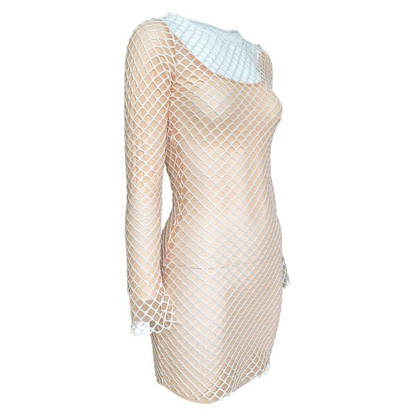 sparkly sheer dress shannon and shannade clermont twins inspired soft touch nude long sleeve khloe fishnet bodycon dress lj201203, White;black
sparkly sheer dress shannon and shannade clermont twins inspired soft touch nude long sleeve khloe fishnet bodycon dress lj201203, White;black