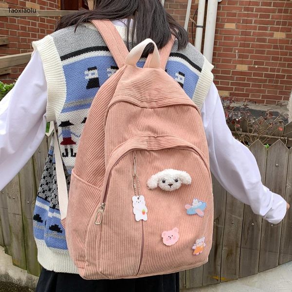 backpack style dcimor solid color corduroy women female multi-pocket travel bag cute college girls schoolbag lady laptop
backpack style dcimor solid color corduroy women female multi-pocket travel bag cute college girls schoolbag lady laptop