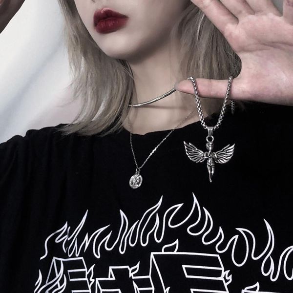 girl trampy equipment accessories hardware necklace personality punk cool hip hop, Silver
girl trampy equipment accessories hardware necklace personality punk cool hip hop, Silver