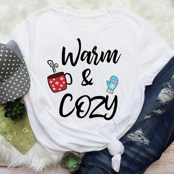 women cartoon coffee letter winter holiday fashion merry christmas graphic tees clothes print lady female t shirt t-shirt, White
women cartoon coffee letter winter holiday fashion merry christmas graphic tees clothes print lady female t shirt t-shirt, White