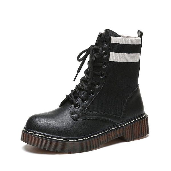 2020 new fashion british style short boots hong kong flavor flat bottom thin type for spring and autumn breathable women's boots, Black
2020 new fashion british style short boots hong kong flavor flat bottom thin type for spring and autumn breathable women's boots, Black
