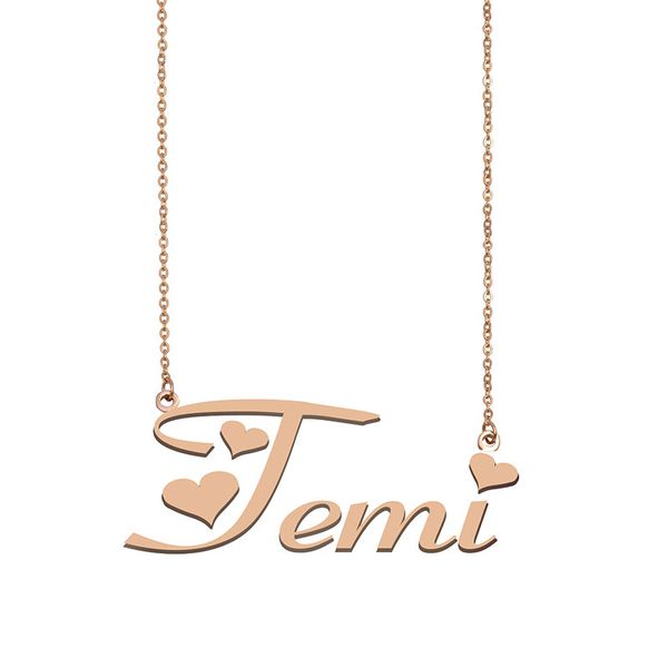 Temi Name Necklace Custom Nameplate Pendant for Women Girls Birthday Gift Kids Best Friends Jewelry 18k Gold Plated Stainless Steel, Silver
Temi Name Necklace Custom Nameplate Pendant for Women Girls Birthday Gift Kids Best Friends Jewelry 18k Gold Plated Stainless Steel, Silver
