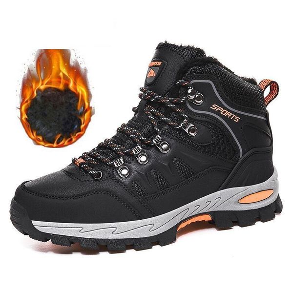 snow boots warm plush men's boots waterproof non-slip winter outdoor men hiking work shoes men sneakers 36-46, Black
snow boots warm plush men's boots waterproof non-slip winter outdoor men hiking work shoes men sneakers 36-46, Black
