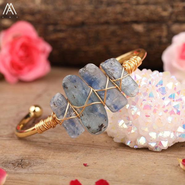 charm bracelets rose gold copper wire wrapped natural blue kyanite stone graduated point beads open bracelet for women jewelry gift, Golden;silver
charm bracelets rose gold copper wire wrapped natural blue kyanite stone graduated point beads open bracelet for women jewelry gift, Golden;silver