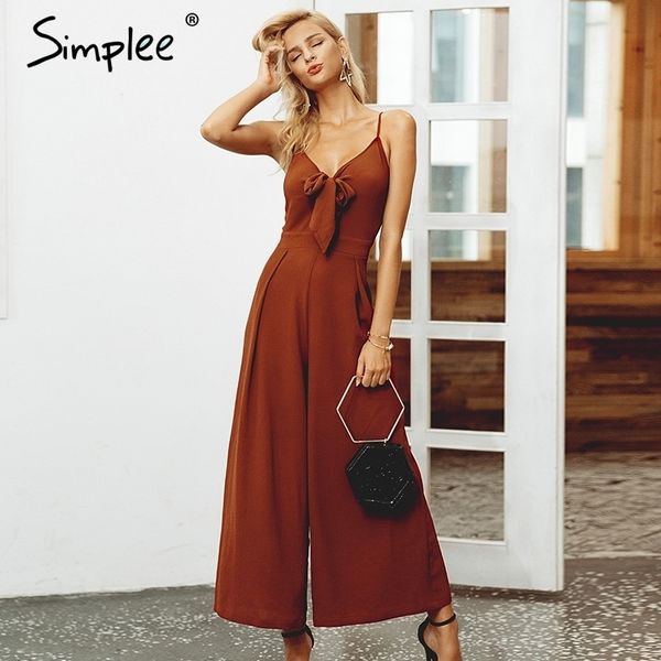 simplee bow tie adjustable women jumpsuit elegant solid spring long jumpsuit chic wide leg casual streetwear jumpsuit y200904, Black;white
simplee bow tie adjustable women jumpsuit elegant solid spring long jumpsuit chic wide leg casual streetwear jumpsuit y200904, Black;white