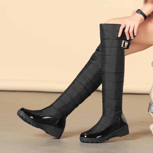 skidproof keep warm plush add fur waterproof snow boots female winter shoes boots big size 44 over the knee women, Black
skidproof keep warm plush add fur waterproof snow boots female winter shoes boots big size 44 over the knee women, Black