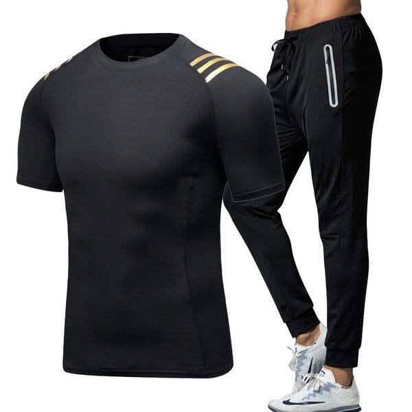 new fitness two piece set running basketball tight training clothes men's suit, Gray
new fitness two piece set running basketball tight training clothes men's suit, Gray