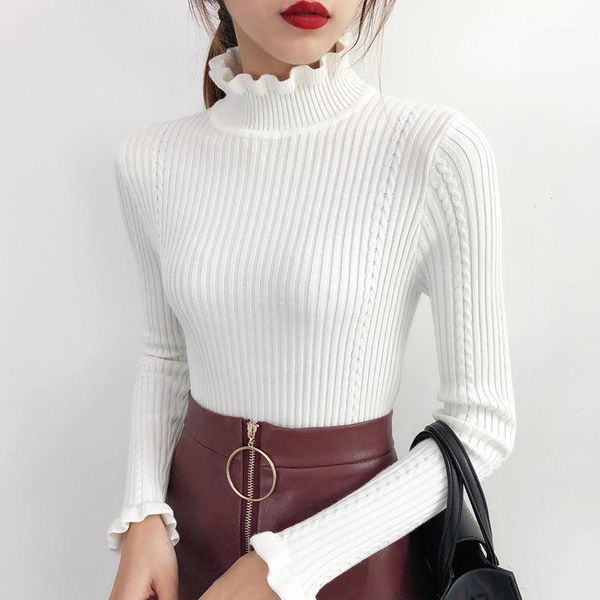 pull femme sweaters women 2018 new elastic female jumper butterfly sleeve knitting pullovers ruffles hem twist sweater1, White;black
pull femme sweaters women 2018 new elastic female jumper butterfly sleeve knitting pullovers ruffles hem twist sweater1, White;black
