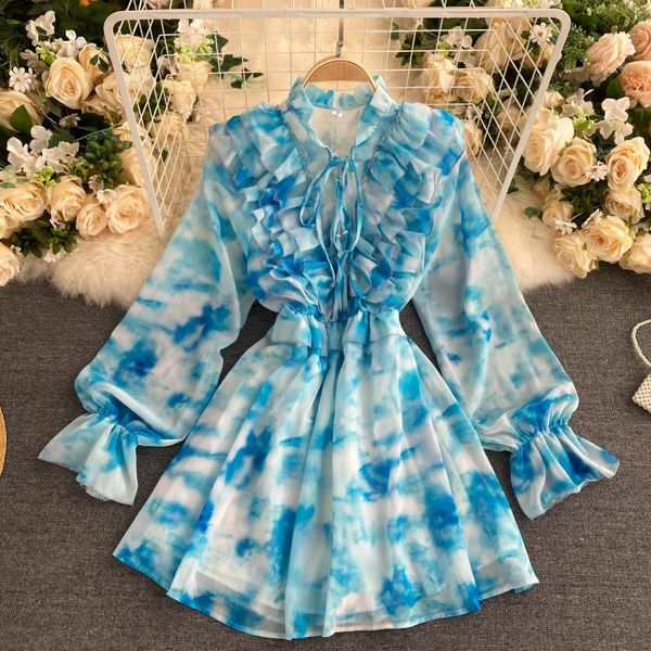 autumn 2022 blue tie-dye mini dress women sweet ruffle chiffon vestidos female elegant flare long sleeve irregular robe fashion, Black;gray
autumn 2022 blue tie-dye mini dress women sweet ruffle chiffon vestidos female elegant flare long sleeve irregular robe fashion, Black;gray