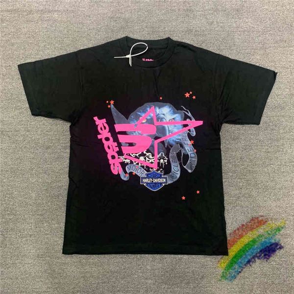 young thug sp5der 555555 t-shirt men women foaming printing spider web pattern t shirt tees, White;black
young thug sp5der 555555 t-shirt men women foaming printing spider web pattern t shirt tees, White;black