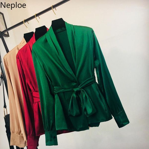 neploe spring blusas mujer de moda 2020 new solid sashes lace-up women blouses korean elegant v-neck long sleeve shirt 430231, White
neploe spring blusas mujer de moda 2020 new solid sashes lace-up women blouses korean elegant v-neck long sleeve shirt 430231, White