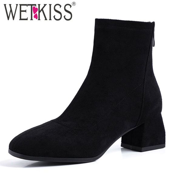 wetkiss коренастых пяток ботильоны женщина zipper flock bootie stretch площадь носок осень загрузочного дамы med пятка женщина большого разм, Black
wetkiss коренастых пяток ботильоны женщина zipper flock bootie stretch площадь носок осень загрузочного дамы med пятка женщина большого разм, Black