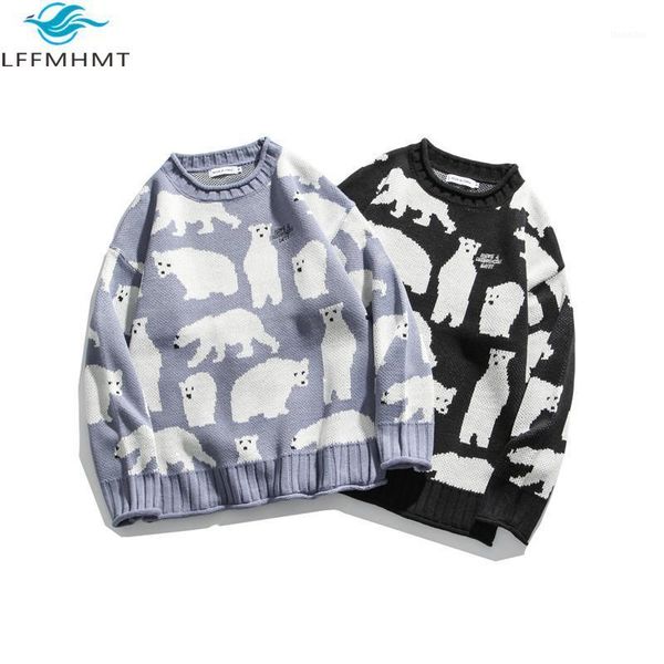 men's sweaters arrival autumn winter fashion polar bear harajuku lover korean men woman sweater loose long-sleeved casual boy knit, White;black
men's sweaters arrival autumn winter fashion polar bear harajuku lover korean men woman sweater loose long-sleeved casual boy knit, White;black
