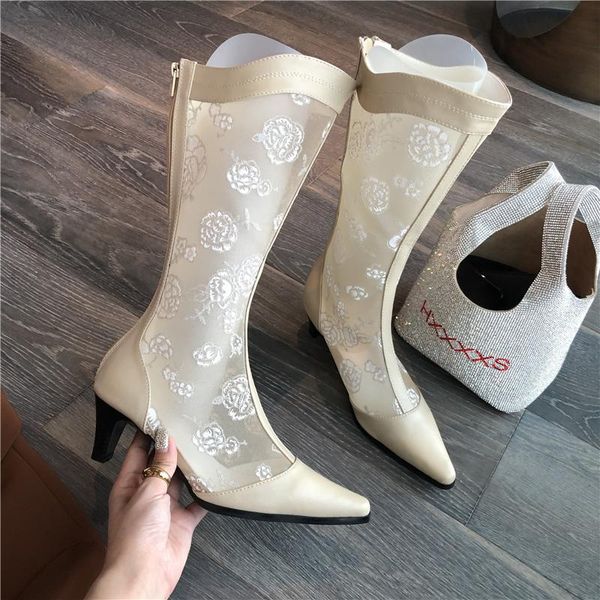 luxury 2020 ins women designer beige embroid high heels long boots lace air mesh flower knee heels boots party shoes botas mujer, Black
luxury 2020 ins women designer beige embroid high heels long boots lace air mesh flower knee heels boots party shoes botas mujer, Black