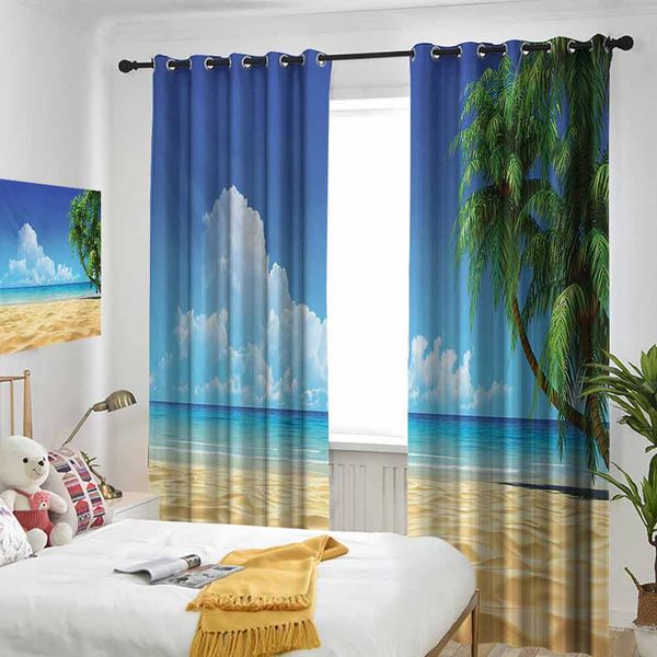 thermal insulated room darkening window shade palm tree leaves in the tropical sand beach sea landscape graphic print curtain
thermal insulated room darkening window shade palm tree leaves in the tropical sand beach sea landscape graphic print curtain